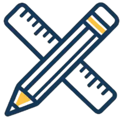 Bleistift und Lineal Icon